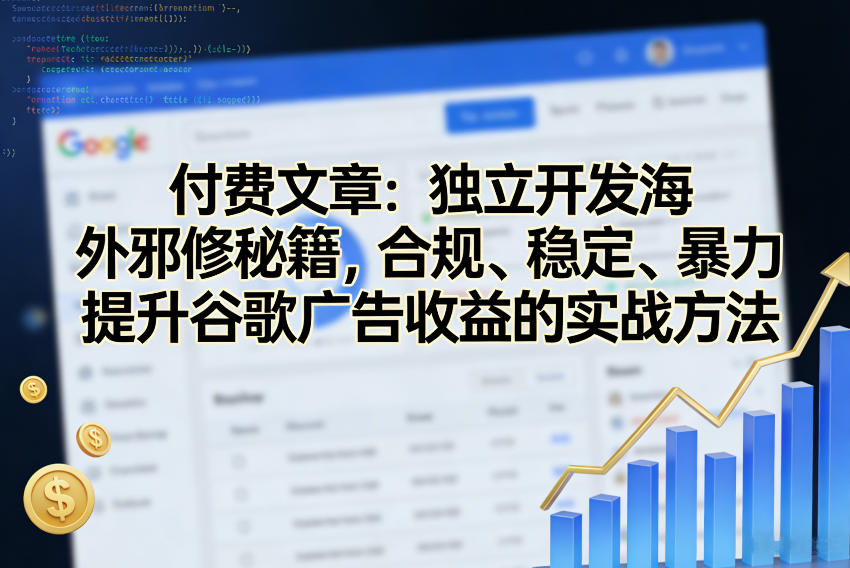 付费文章：独立开发海外邪修秘籍，合规、稳定、暴力提升谷歌广告收益的实战方法-伊亚库