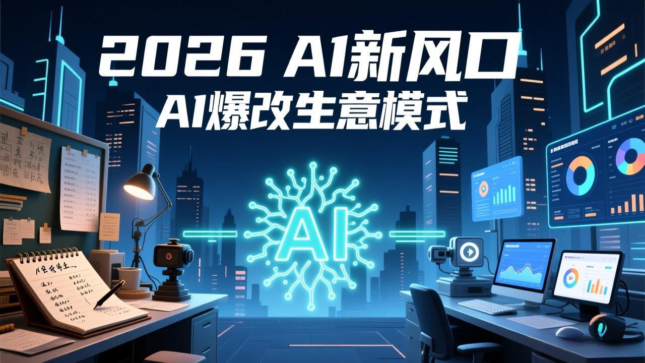 2026年AI创富新风口，用人工智能爆改你的生意模式，从短视频到直播全面降本增效抢占先机-伊亚库