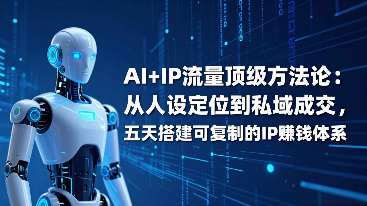 AI+IP顶级方法论：从人设定位到私域成交，五天搭建可复制的IP赚钱体系-伊亚库
