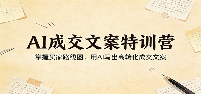 AI成交文案特训营：掌握买家路线图，用AI写出高转化成交文案-伊亚库