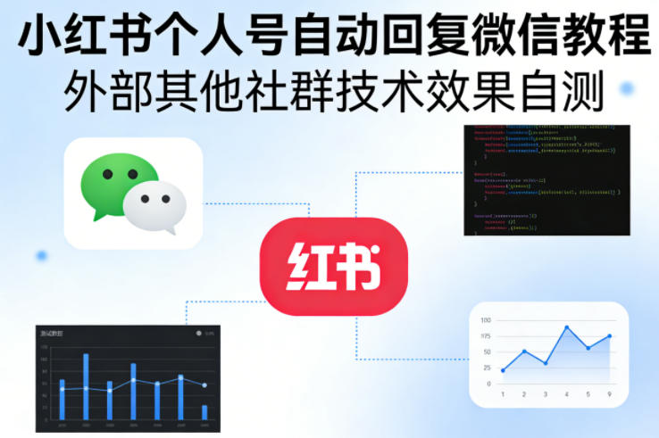 小红书个人号自动回复微信教程，外部其他社群技术，效果自测-伊亚库