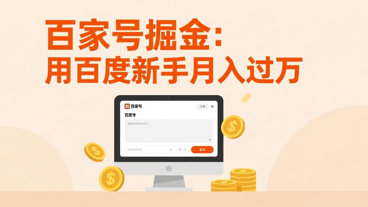 百家号掘金：用百度新手月入过万，日入300，无需引流，全新手机搬砖项目-伊亚库