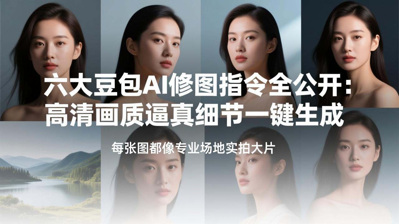 六大豆包AI修图指令全公开：高清画质逼真细节一键生成，每张图都像专业场地实拍大片-伊亚库