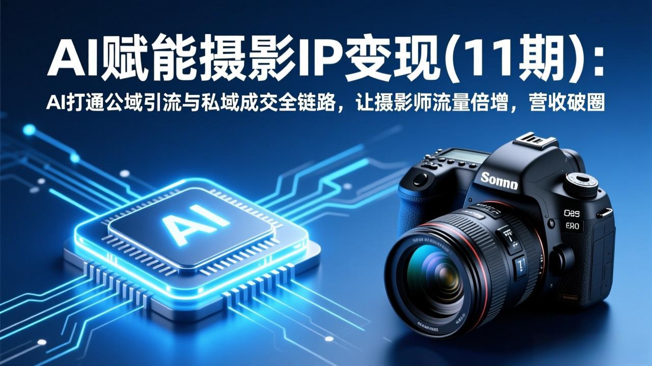 AI赋能摄影IP变现(11期-伊亚库