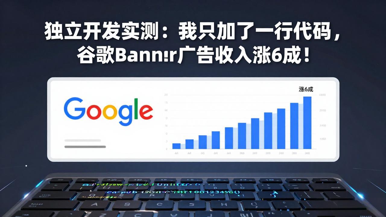 付费文章：独立开发实测：我只加了一行代码，谷歌Banner广告收入涨6成！-伊亚库