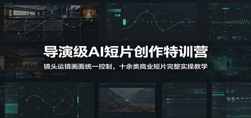 导演级AI短片创作特训营：镜头运镜画面统一控制，十余类商业短片完整实操教学(更新)-伊亚库