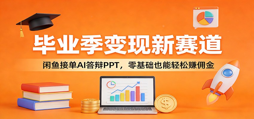 毕业季变现新赛道：闲鱼接单AI答辩PPT，零基础也能轻松赚佣金-伊亚库
