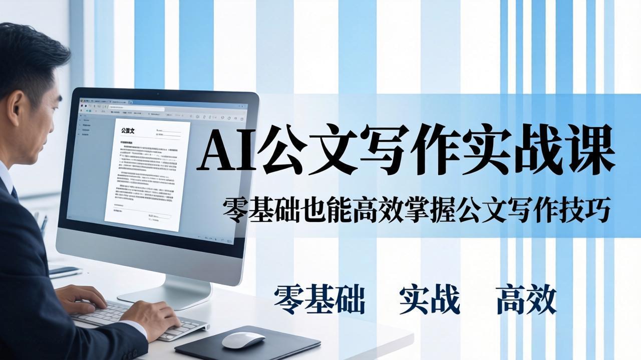 AI 公文写作实战课：零基础掌握格式规范与 5 大文种，用 AI 高效写出合格材料-伊亚库