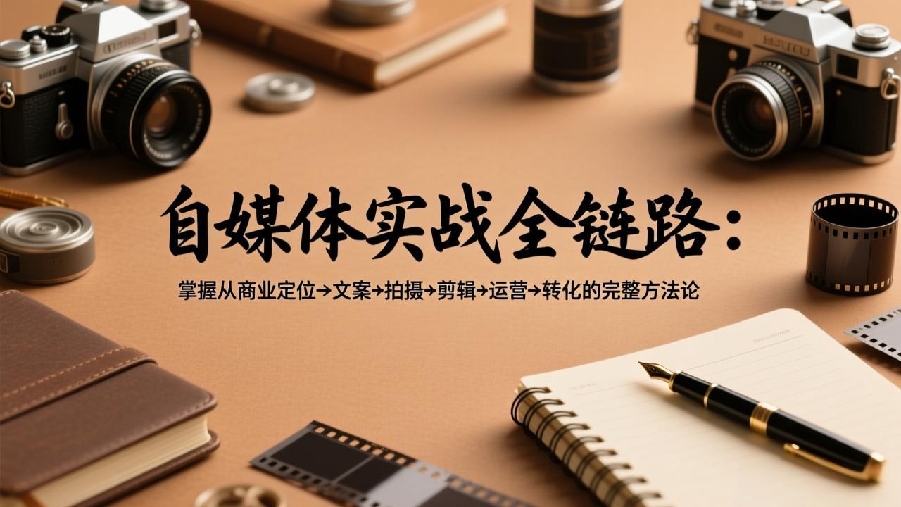 自媒体实战全链路：掌握从商业定位→文案→拍摄→剪辑→运营→转化的完整方法论-伊亚库