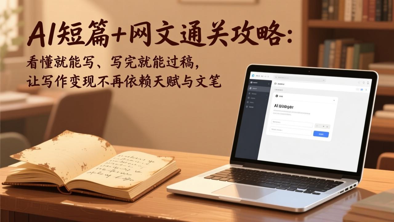 AI短篇+网文通关攻略：看懂就能写、写完就能过稿，让写作变现不再依赖天赋与文笔-伊亚库
