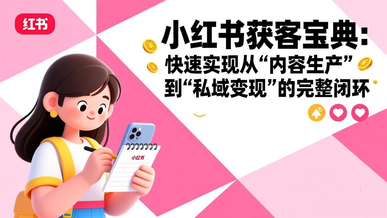 小红书获客宝典：快速实现从“内容生产”到“私域变现”的完整闭环-伊亚库