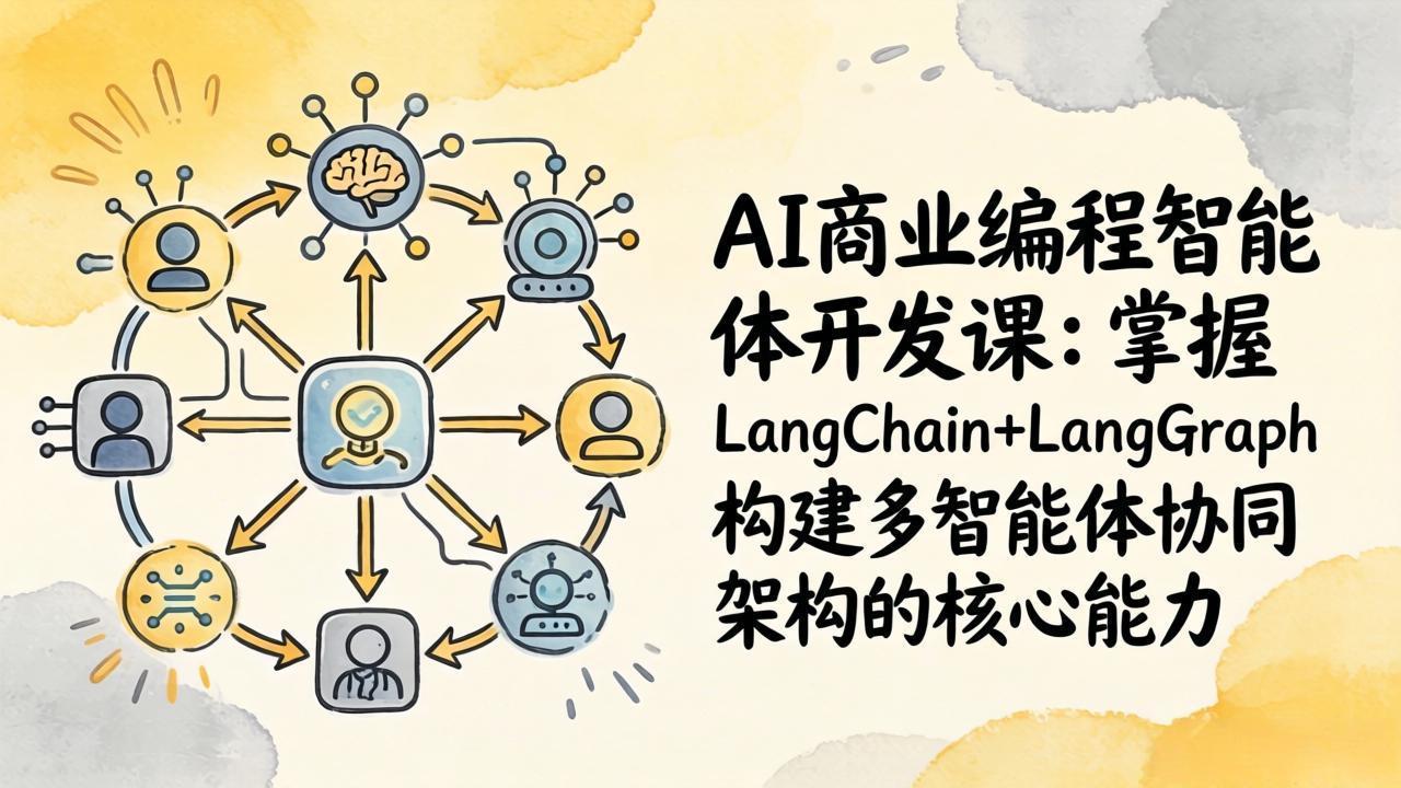 AI商业编程智能体开发课：掌握LangChain+LangGraph构建多智能体协同架构的核心能力-伊亚库