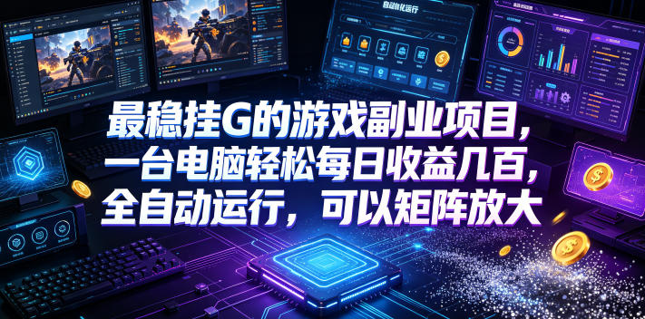 AI游戏全自动挂机项目,单号日入100左右,可矩阵放大!-伊亚库