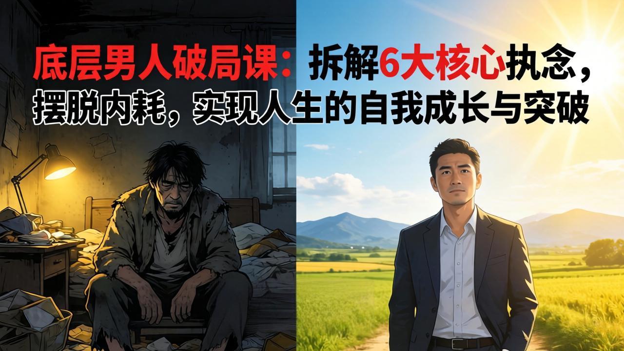 付费文章：底层男人破局课：拆解 6 大核心执念，摆脱内耗，实现人生的自我成长与突破-伊亚库