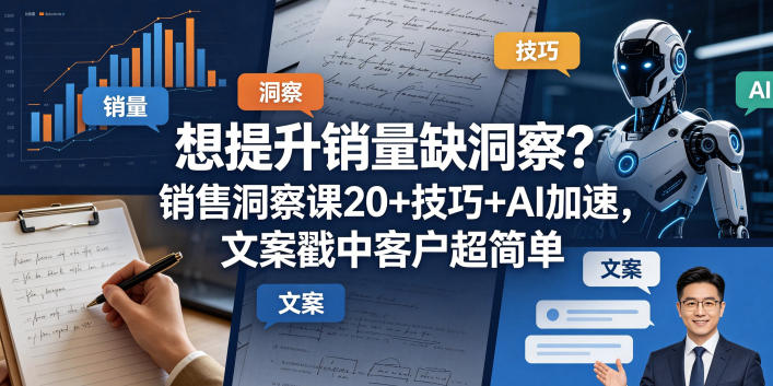 想提升销量缺洞察？销售洞察课20+技巧+AI加速，文案戳中客户超简单【原创双语字幕】-伊亚库
