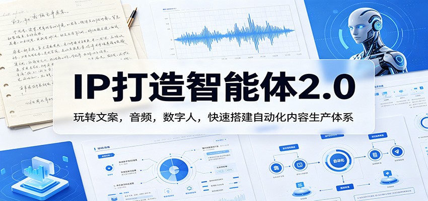 IP打造智能体2.0：玩转文案，音频，数字人，快速搭建自动化内容生产体系-伊亚库