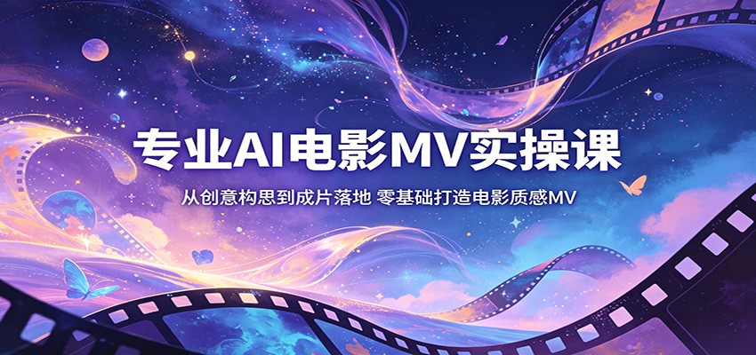 专业AI电影MV实操课：从创意构思到成片落地，零基础打造电影质感MV-伊亚库