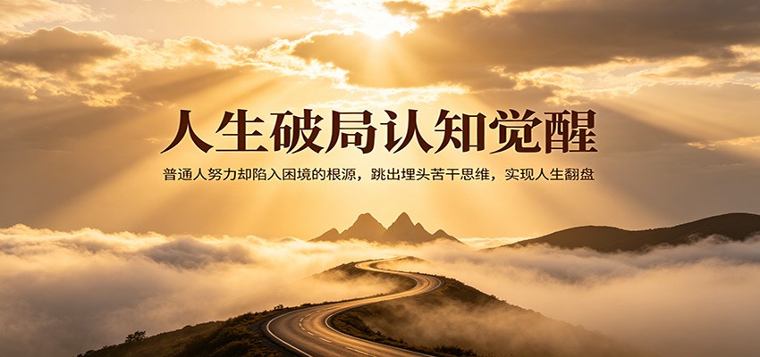 人生破局认知觉醒，普通人努力却陷入困境的根源，跳出埋头苦干思维，实现人生翻盘-伊亚库