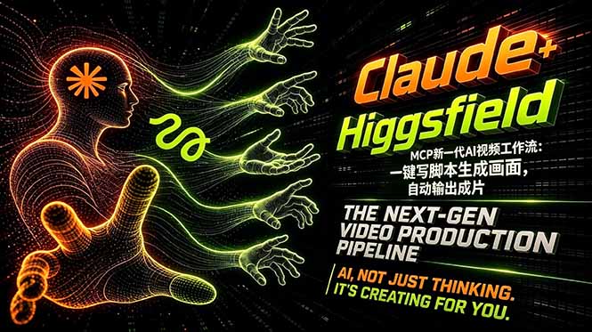 Claude+Higgsfield MCP新一代AI视频工作流：一键写脚本生成画面，自动输出成片-伊亚库