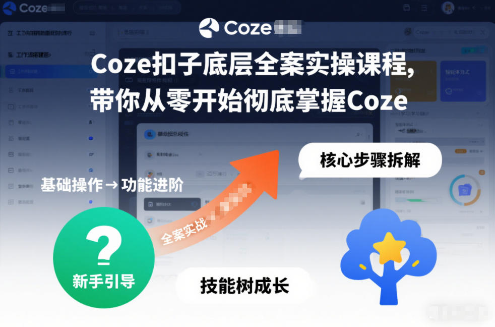 Coze扣子底层全案实操课程，带你从零开始彻底掌握Coze(更新7月)-伊亚库