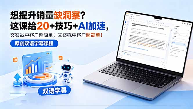 想提升销量缺洞察？这课给 20 + 技巧 + AI 加速，文案戳中客户超简单！【原创双语字幕】-伊亚库