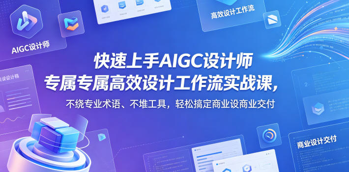 快速上手AIGC设计师专属高效设计工作流实战课，不绕专业术语、不堆工具，轻松搞定商业设计交付-伊亚库