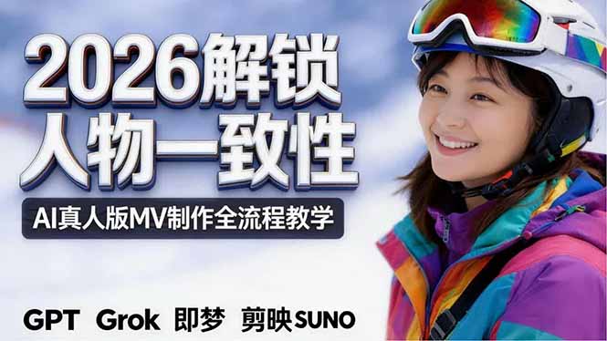2026独创解锁人物一致性：AI真人版MV制作，不讲空话，不拼概念，全流程实操-伊亚库