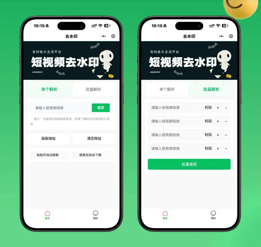 2026最新去水印小程序源码 v1.6.5 带流量主-伊亚库