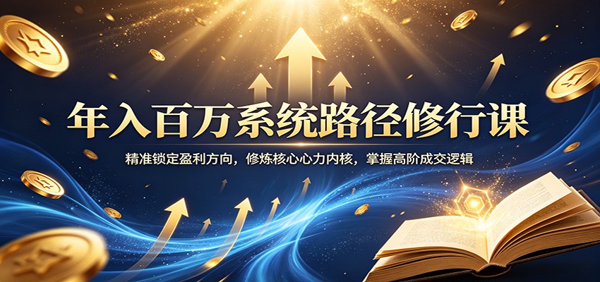 年入百万系统路径修行课：精准锁定盈利方向，修炼核心心力内核，掌握高阶成交逻辑-伊亚库