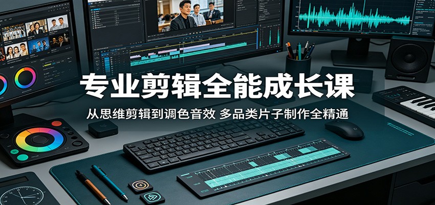 专业剪辑全能成长课：从思维剪辑到调色音效，多品类片子制作全精通-伊亚库
