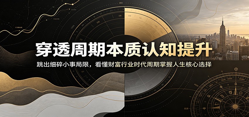 穿透周期本质认知提升:跳出细碎小事局限,看懂财富行业时代周期掌握人生核心选择