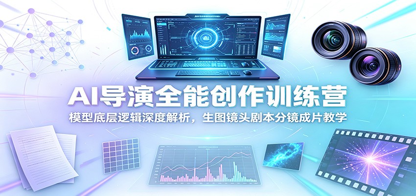 AI导演全能创作训练营：模型底层逻辑深度解析，生图镜头剧本分镜成片教学-伊亚库
