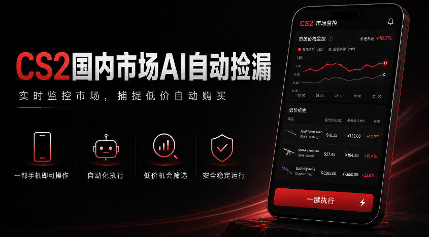 游戏市场AI自动监控,实时检测差价捡漏,简单轻松,日入300+【揭秘】