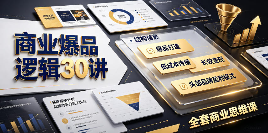 商业爆品逻辑30讲｜拆解各行各业头部品牌盈利模式，吃透爆品打造、低成本传播、长效变现全套商业思维课-伊亚库