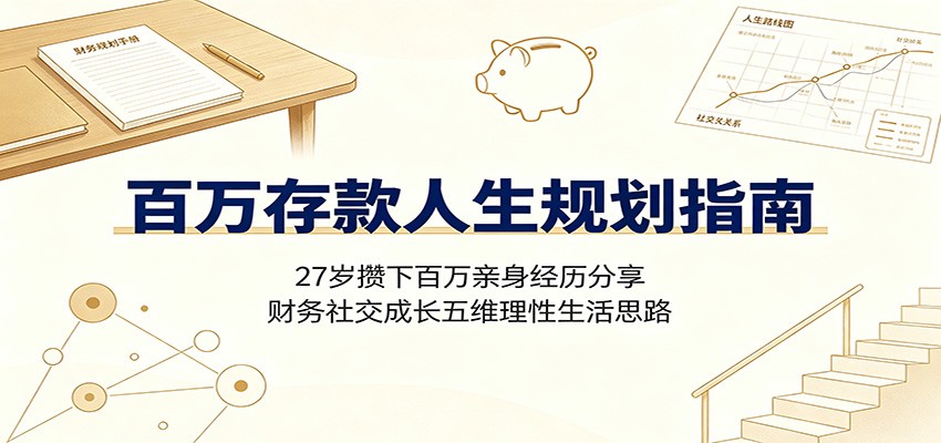 百万存款人生规划指南：27岁攒下百万亲身经历分享，财务社交成长五维理性生活思路-伊亚库