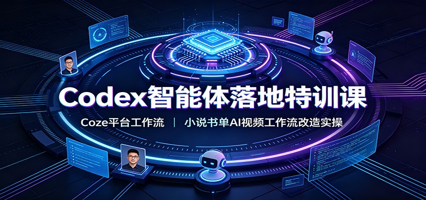 Codex智能体落地特训课：Coze平台工作流，小说书单AI视频工作流改造实操-伊亚库