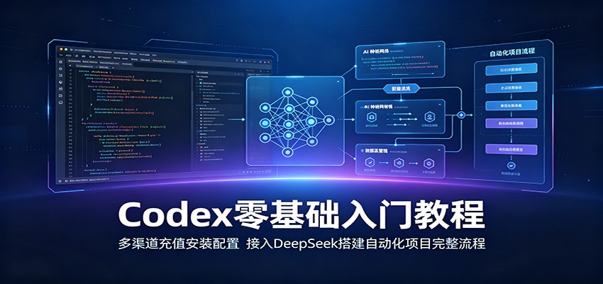 Codex零基础入门教程：多渠道充值安装配置，接入DeepSeek搭建自动化项目完整流程-伊亚库