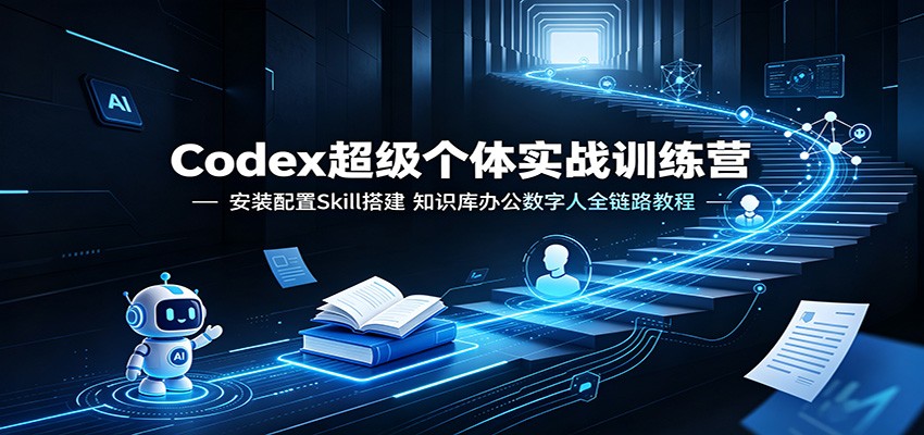 Codex超级个体实战训练营：安装配置Skill搭建，知识库办公数字人全链路教程-伊亚库