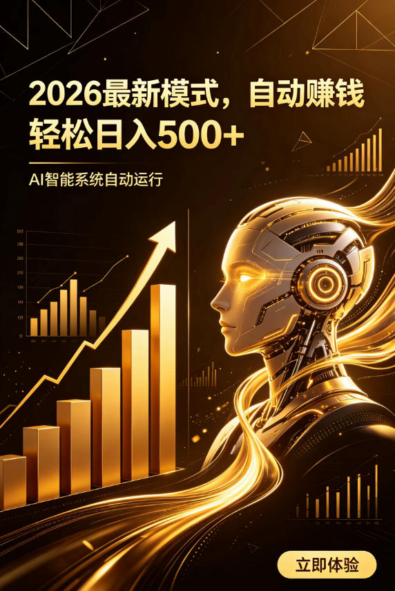 AI智能广告，自动賺钱新模式，轻松日入500+，主业副业都可做，适合任何人群【揭秘】-伊亚库