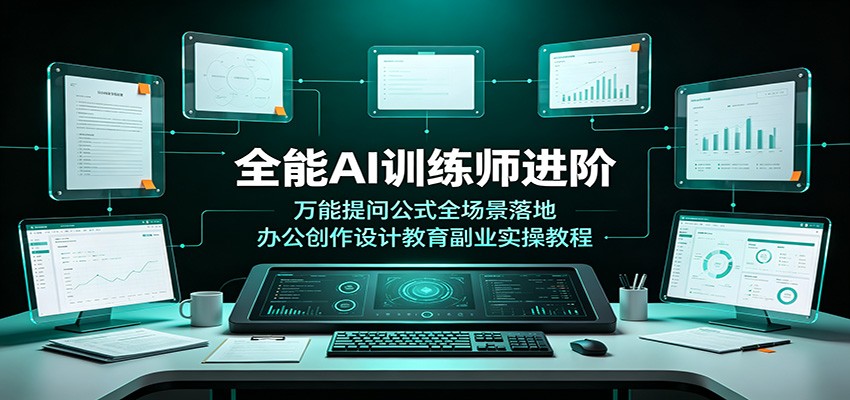 全能AI训练师进阶：万能提问公式全场景落地，办公创作设计教育副业实操教程-伊亚库