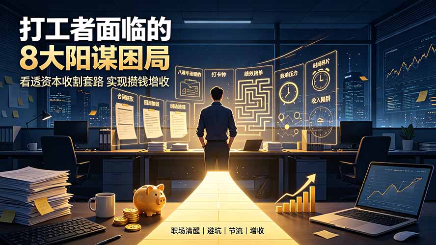 付费文章：打工者面临的8大阳谋困局，看透资本收割套路实现攒钱增收-伊亚库