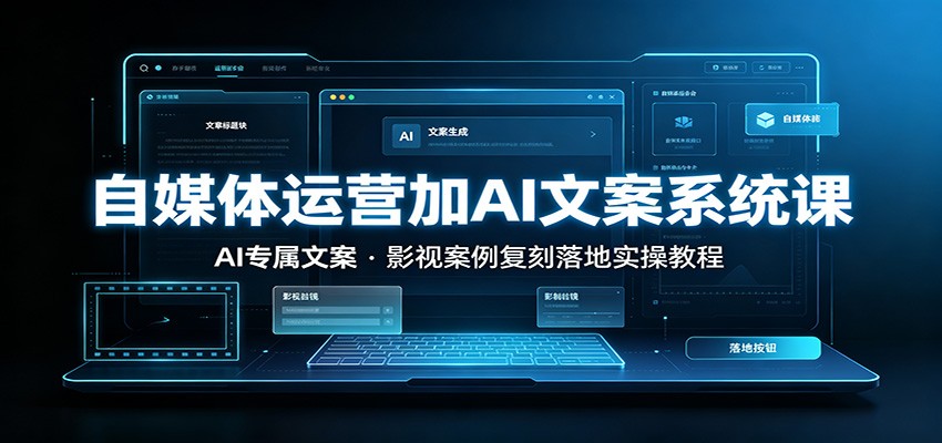 自媒体运营加AI文案系统课：：AI专属文案，影视案例复刻落地实操教程-伊亚库