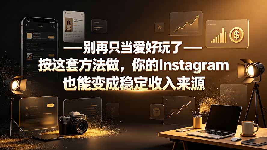 别再只当爱好玩了——按这套方法做，你的Instagram也能变成稳定收入来源-伊亚库