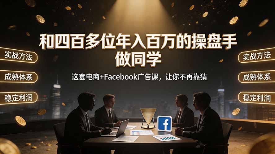 和四百多位年入百万的操盘手做同学——这套电商+Facebook广告课，让你不再靠猜【原创双语字幕】-伊亚库