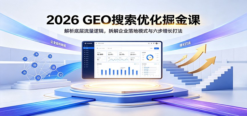 2026 GEO搜索优化掘金课：解析底层流量逻辑，拆解企业落地模式与六步增长打法-伊亚库
