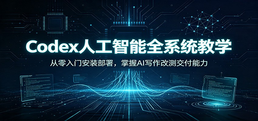 Codex人工智能全系统教学：从零入门安装部署，掌握AI写作改测交付能力-伊亚库