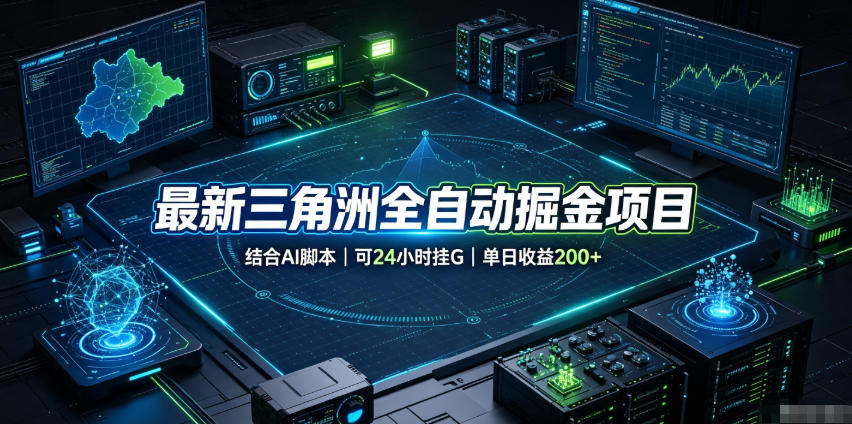 最新三角洲全自动掘金项目，结合AI脚本，可24小时挂G，单日收益200+【揭秘】-伊亚库