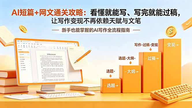 AI短篇+网文通关攻略-更新：看懂就能写、写完就能过稿，让写作变现不再依赖天赋与文笔-伊亚库