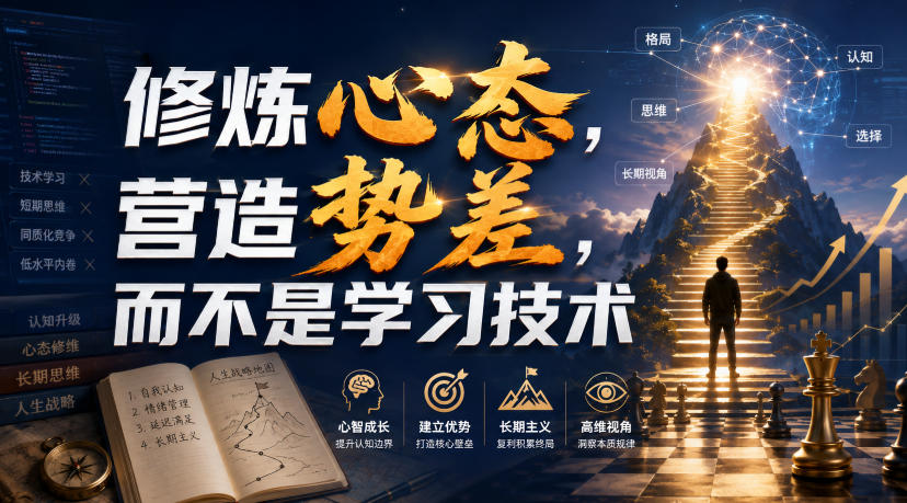 付费文章：修炼心态，营造势差，而不是学习技术-伊亚库