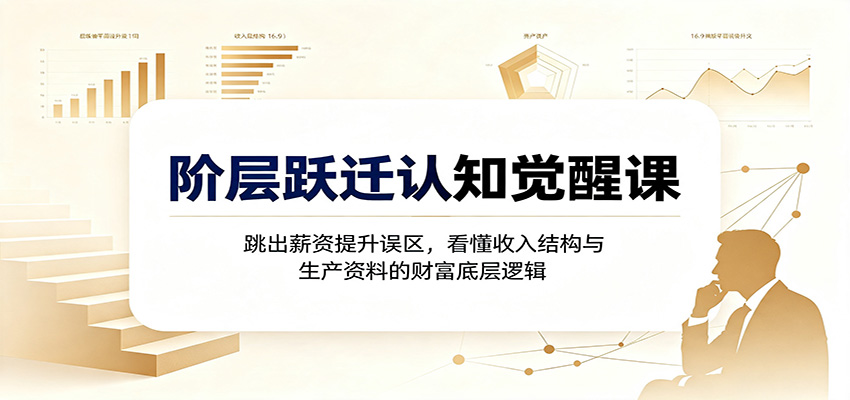 阶层跃迁认知觉醒课:跳出薪资提升误区,看懂收入结构与生产资料的财富底层逻辑-伊亚库